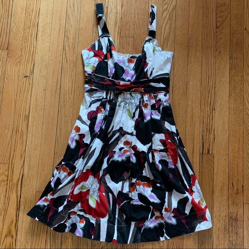 Tahari Floral Sleeveless Empire Waist Dress